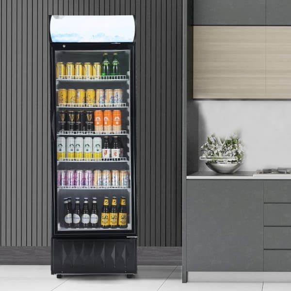 Køleskab til detailhandel 12,2 Cu.Ft/345L med 5 hylder - ideelt til butikker og fødevarer.