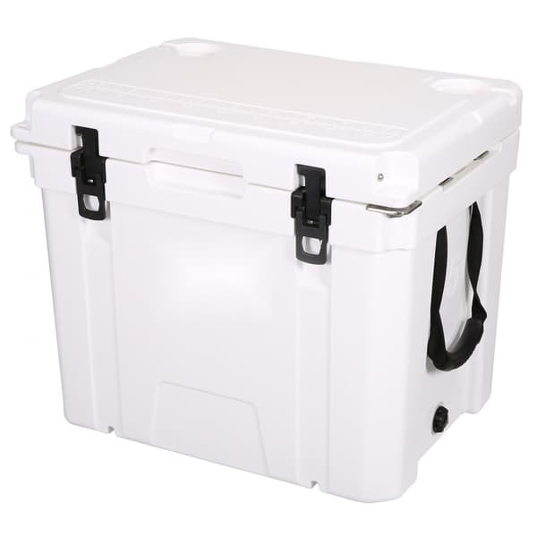 Isoleret bærbar køler, 45 qt. Opbevares 45 dåser. Holder is i op til 6 dage - perfekt til camping, strand og piknik!