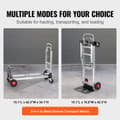 Miniatyrbillede 5 af 9: Aluminium håndlastbil, 2-i-1, 180 kg kapacitet. Robuste konvertible vogne til både transport og platform, med gummihjul.