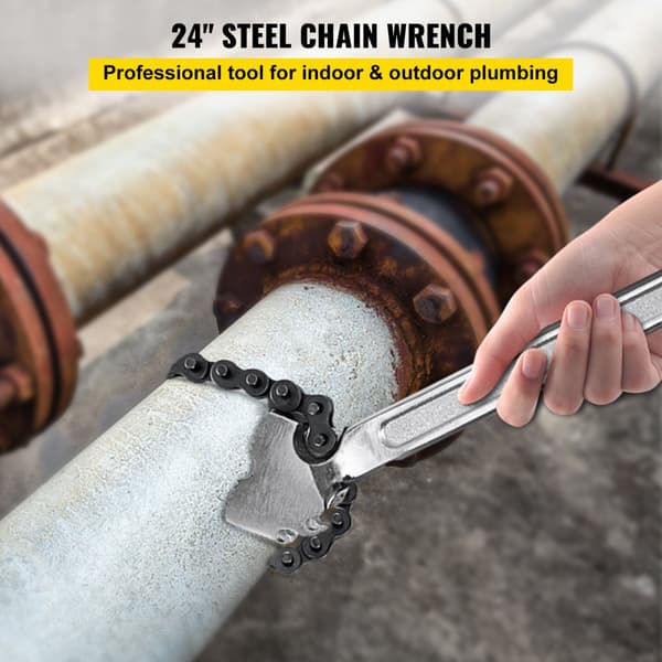 24 tuuman Heavy Duty putkiavain ja 6,7 tuuman ketjuavain, kestävä ja tehokas.