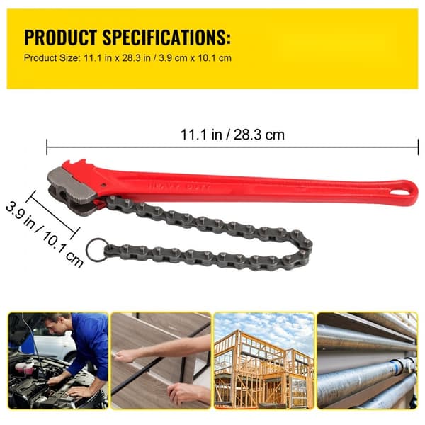 Raskaan öljynsuodattimen ketjuavaimen putki 36", kapasiteetti 4-1/2 - 7-1/2", LVI-putkityökalu 30" (760 mm)