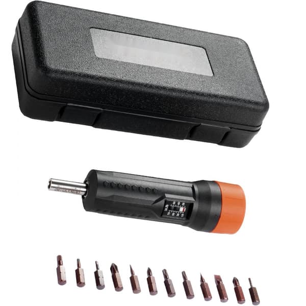 Momenttiruuvimeisseli 1/4" Alue 10-70 in/lb, 1 in-lb inkrementti, näkyvän ikkunan kanssa.