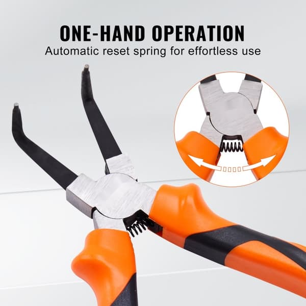Snap Ring -pihdit, 4-osaa, 0,07" kärki, korkeahiiliterästä, Heavy Duty lukkopihdit, mukana työkalulaukku.