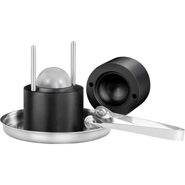 Iskula Press, 2,4" Iskula Maker, Aluminium Iskula Press Kit för 60 mm Is sphere, tång och droppbricka, för whisky & cocktail.
