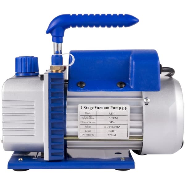 3CFM Vakuumpump, Multifunktionspump, Undertryckspump, Enstegs Klimaanläggning 1/4 Ps med 1,5 Gallon Vakuumkammare