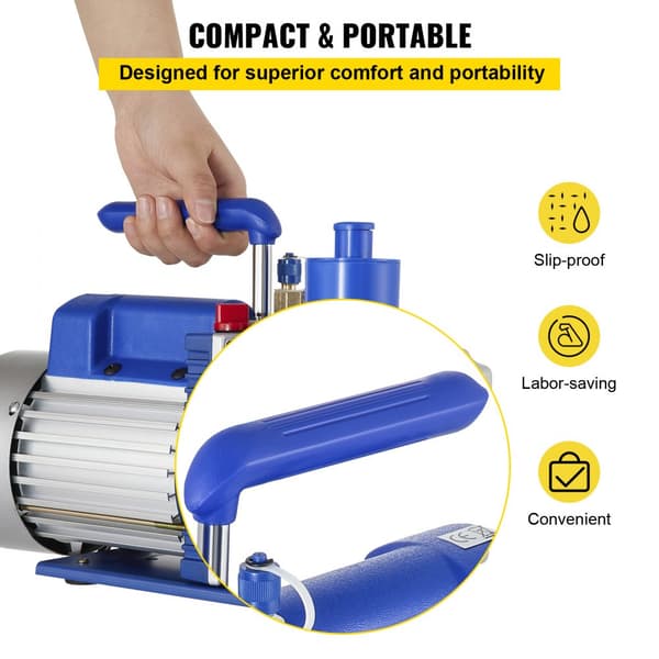 220 V Kaksivaiheinen Vakuumpumppu 10 Cfm 1 Hp 5 Pa Monitoimipumppu, Vakuumi- ja Jäähdytyspumppu 550 ml