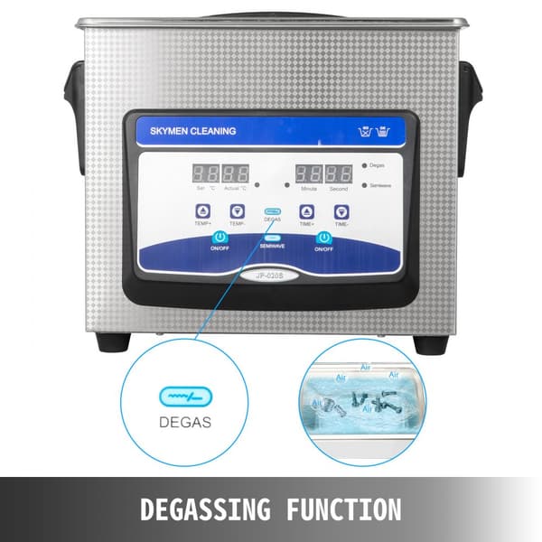 Ultralydsrenser 3L til smykker, digital maskine med heater og timer. Ideel til industrielt brug af ure, ringe og tandglas.