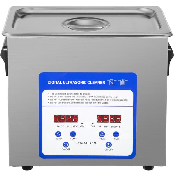 Ultralydsrenser 3L 120W 40kHz - Effektiv rengøring af smykker, briller, ure og metalværktøj med 2 transducere.