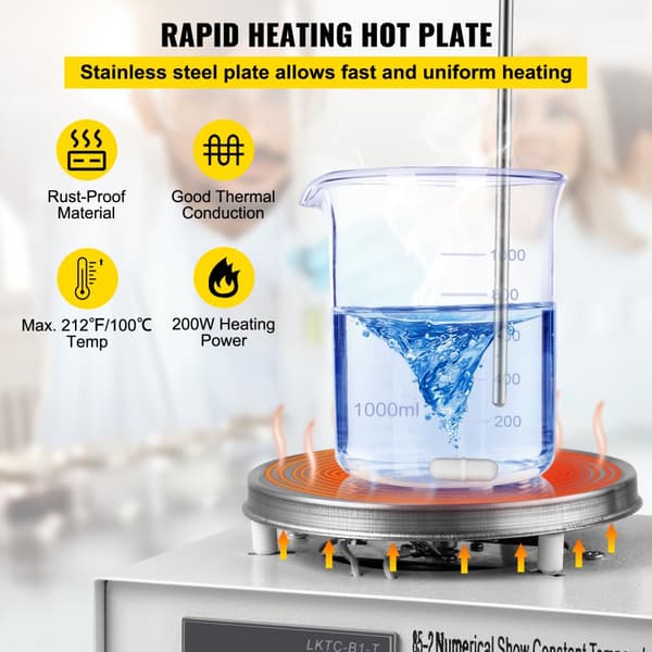 Magnetisk Rører til Varmeplade 85-2, 220V - Effektiv blanding og opvarmning til laboratorier og industri.