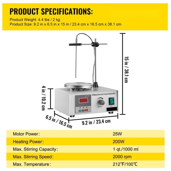 Magnetisk Rører til Varmeplade 85-2, 220V - Effektiv blanding og opvarmning til laboratorier og industri.