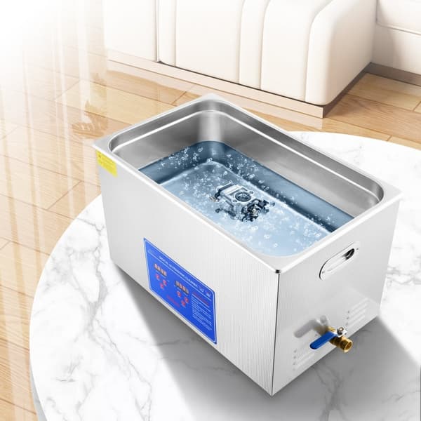 30L 100A Ultrasonisk rengöringsmaskin med värme 600W i rostfritt stål för glasögon, smycken, tandproteser, mynt m.m. (30L)