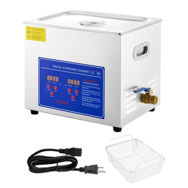 JPS-40A Ultrasonisk Renser 10L, Effektiv ultralydsrensning af smykker i rustfrit stål med digital visning.