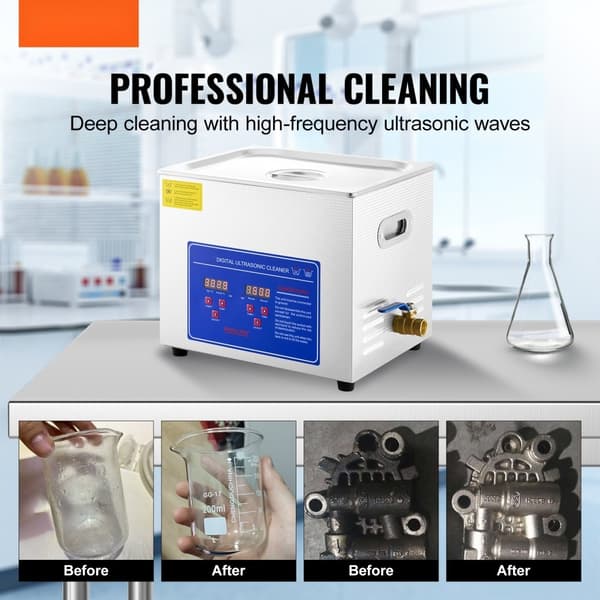 JPS-40A Ultrasonisk Renser 10L, Effektiv ultralydsrensning af smykker i rustfrit stål med digital visning.