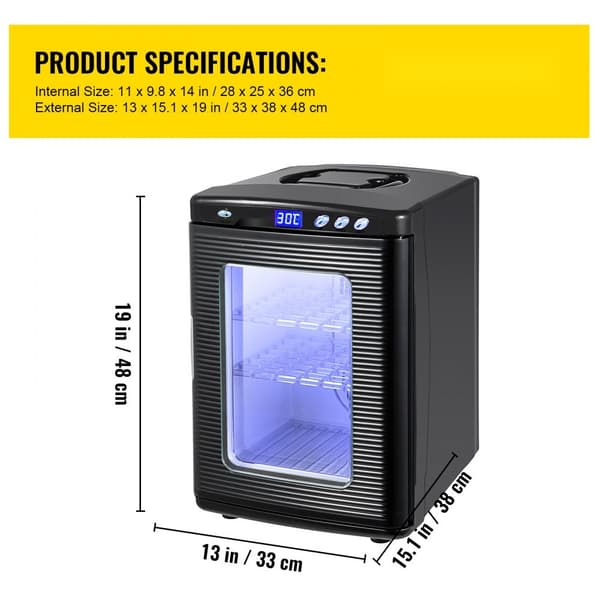 Brutapparat Reptilieneier Inkubator 25L Labor Kylning Värme 5-60℃ 220V för Bruteier Svart
