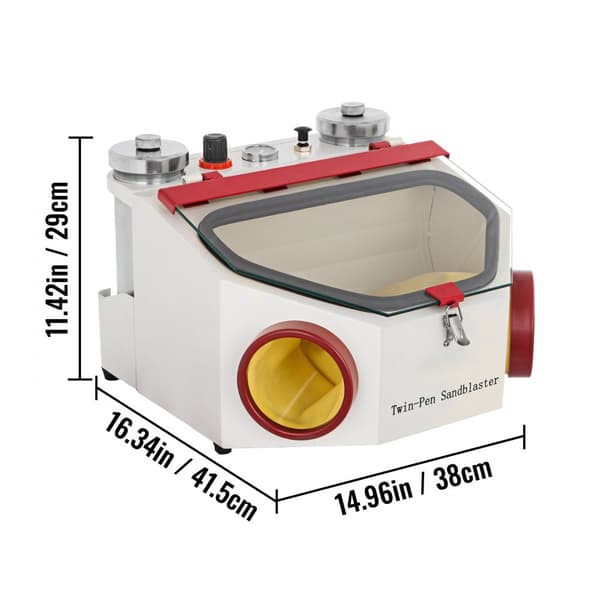 Sandblæsningsudstyr 20V 60HZ, mobil sandblæser med 1,2 mm dyse. Professionel til polering af porcelæn og smykker.