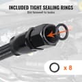 Miniatyrbillede 6 af 9: 6AN brændstofledningssæt, 25 FT slangesæt, 5/16" nylon rustfrit stål PTFE brændstofslange, E85/olie/gas/diesel med 15 drejbare adaptersæt, sort.