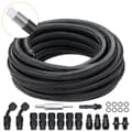 Miniatyrbillede 1 af 9: 6AN brændstofledningssæt, 25 FT slangesæt, 5/16" nylon rustfrit stål PTFE brændstofslange, E85/olie/gas/diesel med 15 drejbare adaptersæt, sort.