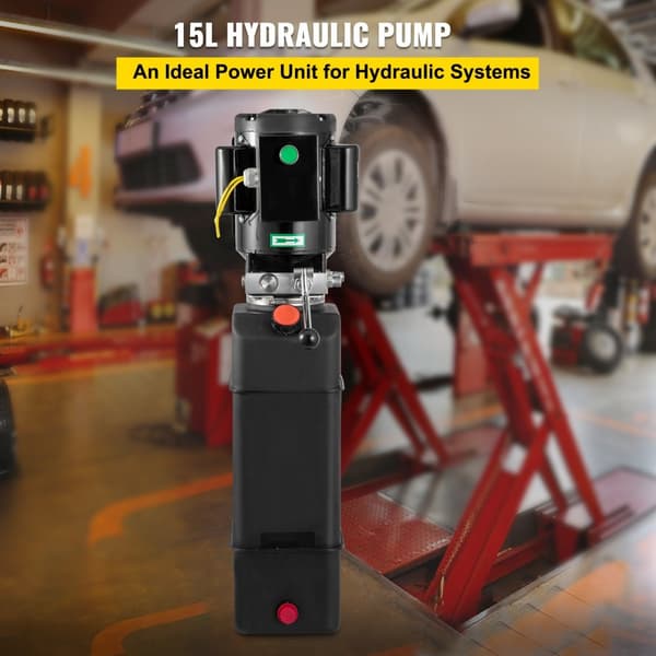 Sähköinen hydraulipumppu 208-230V, 4.0 gallonaa, kestävä muovimateriaali.