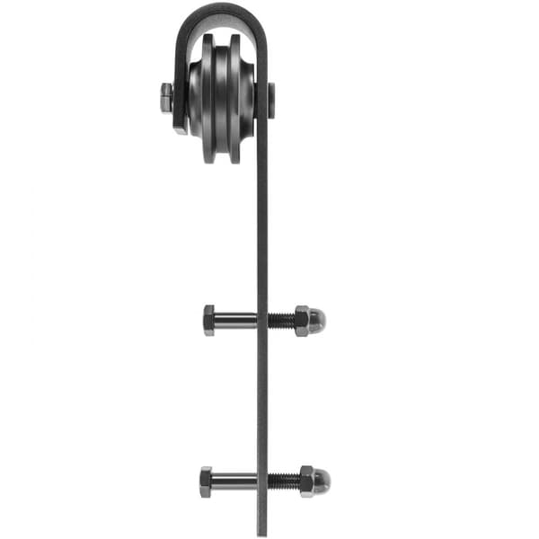 Skydedør værktøjssæt, 4,2m stalddør kit, 150kg dobbelt stalddør hardware, kulstofstål skinnesystem til døre 3,5-4,5 cm tykke.