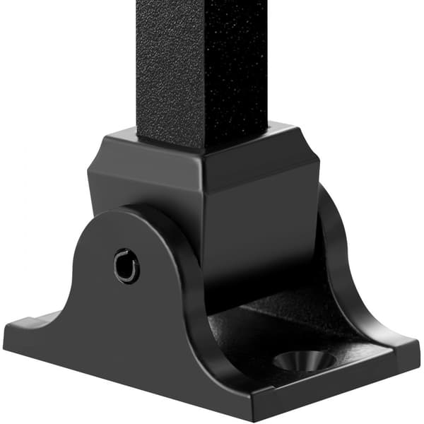 Alumiiniseoksesta valmistetut kaidekengät, neliökaiteet, taotut karat 1/2" portaikkokaiteille, musta (50 kpl)