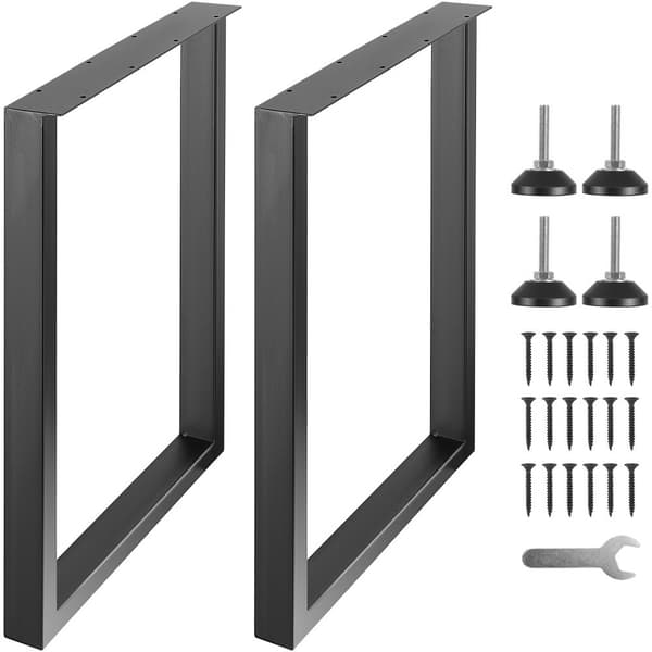 711.2MM säädettävät huonekalujalat, vahvistetut teräspöydän jalat, max 453.6KG kuormitus, mustat, helppo asennus.