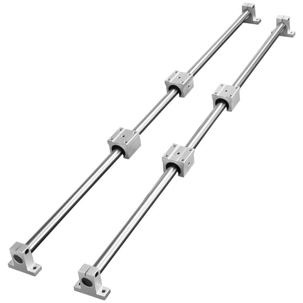 Lineært styreskinnesæt SFC20, 1200 mm, med 2 stk. 39,4"/1000 mm skinner, 4 glideblokke, 4 skinnestøtter. Perfekt til CNC DIY projekter!
