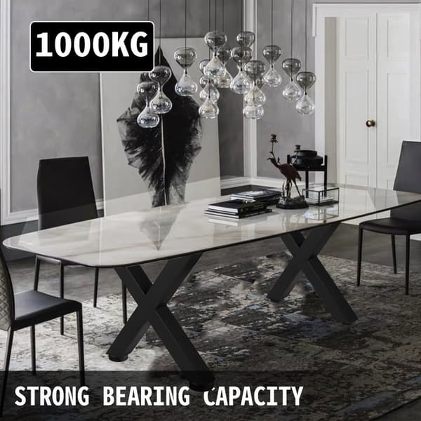 Metallbordsben 15,7 x 15,5 tum svarta Premium-stålbordsben med X-frame, perfekt för kaffebutik och hemkontor.