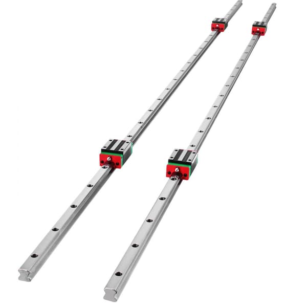 2X 15-1500 mm linjär styrskena med 4 kuddblock vagnlager för 15 mm slitsblock, fyrkantigt block, CNC-router set