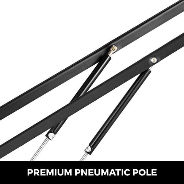 5ft pneumatisk bäddsoffa med Lift Up Mekanism Kit för förvaring under sängen, svart.