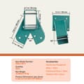 Miniatyrbild 7 av 9: A-Frame gungsatsfästen, robust kolståls gungsats med verktyg, DIY för 101,6x101,6 mm ben & 101,6x152,4 mm balk, grön 2st