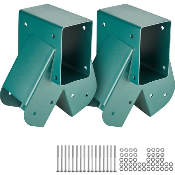 A-Frame gungsatsfästen, robust kolståls gungsats med verktyg, DIY för 101,6x101,6 mm ben & 101,6x152,4 mm balk, grön 2st