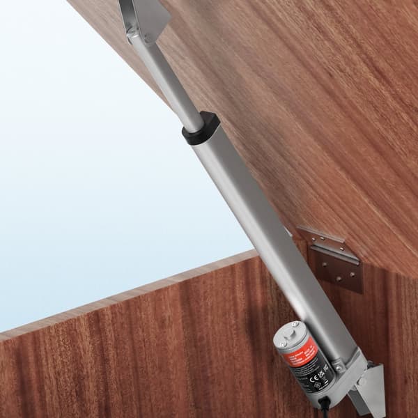 Lineær aktuator 12V, 12 tommer, 0,55"/s højhastighed, kapacitet 220 lbs/1000N, IP54 beskyttelse for holdbarhed.