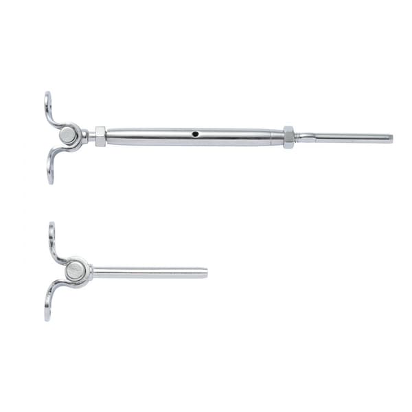 Säädettävä T316 ruostumatonta terästä kulma 3,2 mm kaapelikaiteelle, helppo asennus, hopea (20 kpl)