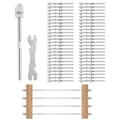 Miniatyrbillede 1 af 9: 61-pak kabelrækværk Swage gevindbolt til spænding, T316 rustfrit stål, perfekt til 3,2 mm dækkabel til træ-/metalstolper.