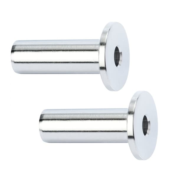 81 stk T316 rustfrit stål beskyttelseshylstre til 3,2 mm wire-kabelgelænder, DIY balustrade T316 marinekvalitet, inkl. gratis bor, sølv