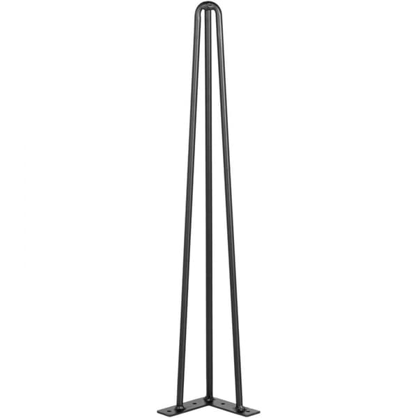 Hårnålsbordsben 22 tum svart, set med 4, 220lbs kapacitet. Kraftiga DIY-bordsben för skrivbord och matbord.