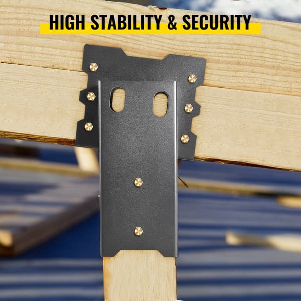 Hjortegardinbeslag, 2 stk. 4"x4" stativer, pulverlakeret stål, stærke og holdbare til udendørs brug og jagt med skruesæt.