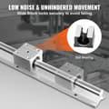 Miniatyrbild 4 av 9: Linjära styrskenor SBR12 1000 mm, 2 ST, 39,4 tum, 4 ST SBR12UU glidblock för CNC-router DIY-projekt.