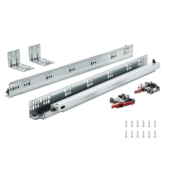 6 paria 533,4 mm laatikon sivukiinnikkeitä, kestävä täyskuulalaakeri, hiljainen ohjausliuku, 100 lbs lukitus.