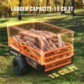Pikkukuva 4 / 9: Kestävä teräksinen mönkijän kippiperävaunu, 1500 lbs, 15 kuutiojalkaa, irrotettavat sivut, 2 rengasta.
