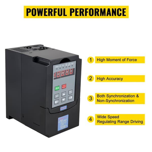 5,5 kW VFD-taajuusmuuttaja 220 V, automaattinen taajuuden säädin karamoottorin nopeudelle 1- tai 3-vaihetulolla.