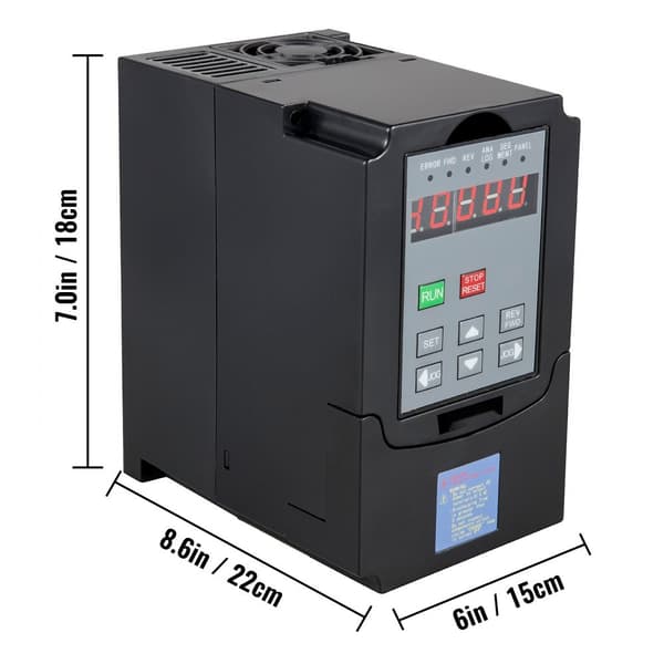 5,5 kW VFD-taajuusmuuttaja 220 V, automaattinen taajuuden säädin karamoottorin nopeudelle 1- tai 3-vaihetulolla.