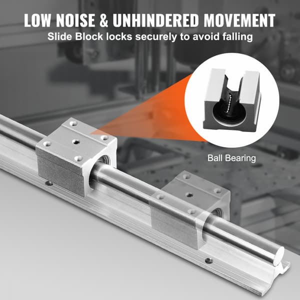 Linjära SBR20 styrskenor 1500 mm, 2 ST, 4 ST SBR20UU glidblock för CNC-router och automatiserade maskiner.