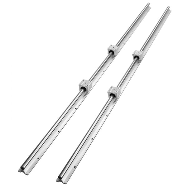 Lineær SBR20 Skinne 1500 mm (2 Stk) med 4 SBR20UU Glideblokke - Ideel til lineære bevægelser og lejesæt.