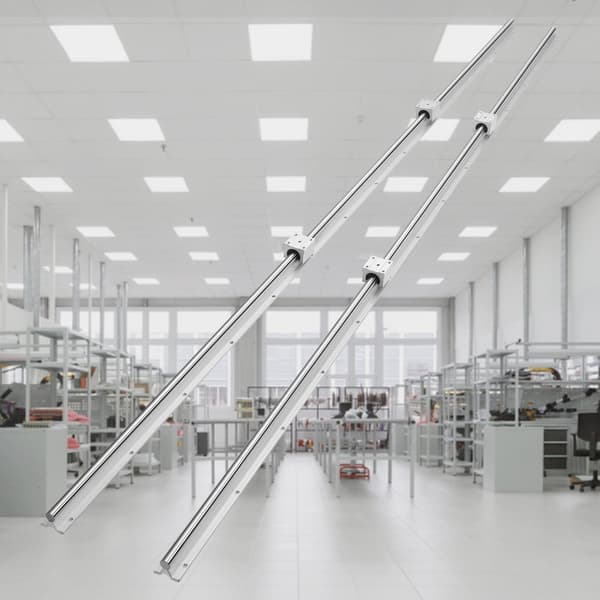 Lineær føringsskinne SBR20, 1800 mm, 2 stk. Ideel til styresystemer med 4 SBR20UU glideblokke. Perfekt til præcise bevægelser.