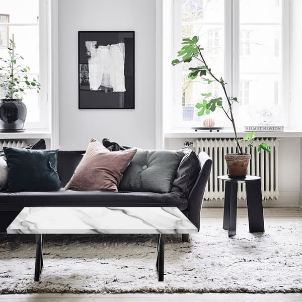 Metalliset pöydän jalat, mustat, 28" korkeus, 24" leveys, kestävä teräsrakenteinen moderni tyyli.