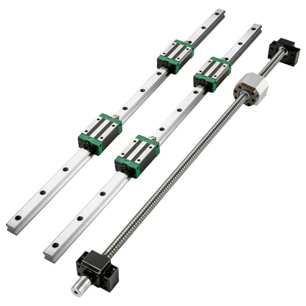 Lineaarijohtimet, 4 kpl liukublokkeja, kuulakuormitussarja 3D-tulostimille ja CNC-koneille, Hgr 20-700 mm.