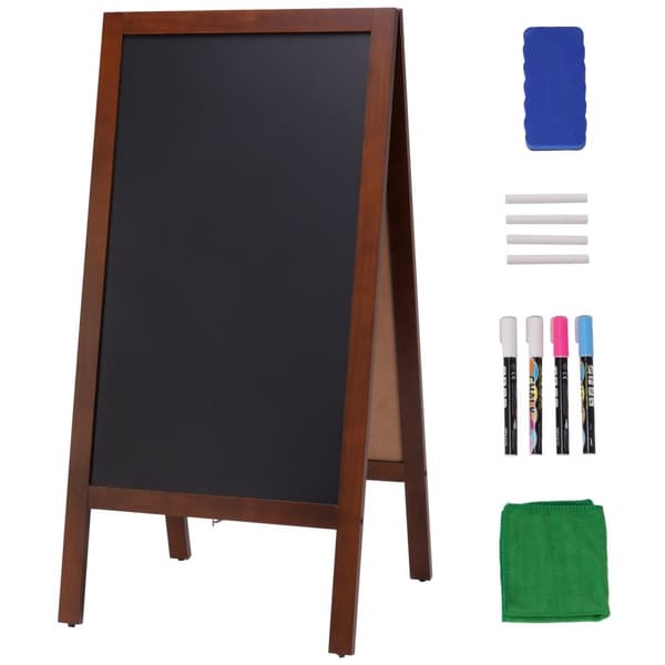 A Frame -liitutaulukyltti, kaksipuoliset vintage-puukylttit, 20"x40", maalaismainen sandwichboard keittiöhäihin.