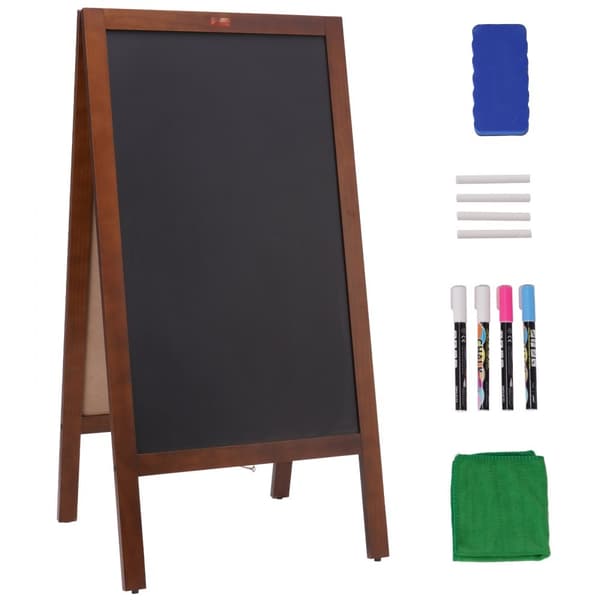 A Frame -liitutaulukyltti, kaksipuoliset vintage-puukylttit, 20"x40", maalaismainen sandwichboard keittiöhäihin.