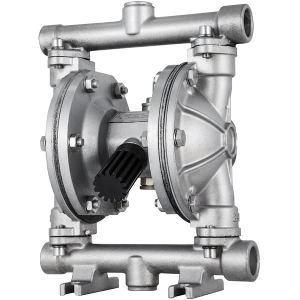 Luftdreven dobbeltmembranpumpe 12 GPM med 1/2" ind- og udgang. Effektiv og pålidelig til industrielle applikationer.